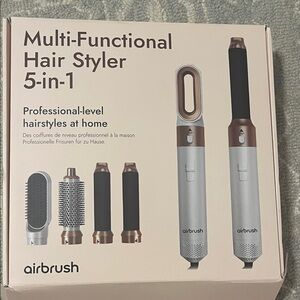Multi-Functional Hair Styler 5-in-1 - Silver and Brown